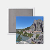 Sisteron over de banken van de Durance in Frankrij Magneet (Voorkant / Achterkant)