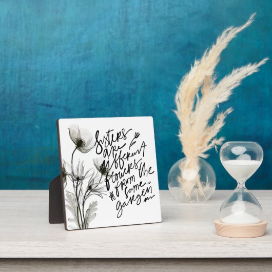 "Sisters" 5,25 x 5,25-inch Plaque met esel Fotoplaat (Insitu)