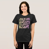 Sisters Always Connected by Heart T-Shirt (Voorkant volledig)