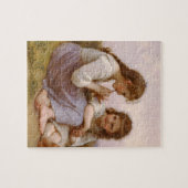 Sisters and Flute Music van Bouguereau Legpuzzel (Horizontaal)