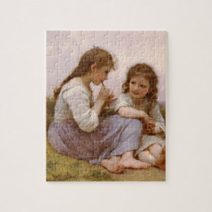 Sisters and Flute Music van Bouguereau Legpuzzel