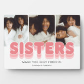 Sisters Best Friends Photo Collage Plaque Fotoplaat (voorkant)