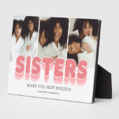 Sisters Best Friends Photo Collage Plaque Fotoplaat (Zijkant)