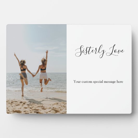Sisters Best Friends Photo Gift Elegant Script Fotoplaat (voorkant)