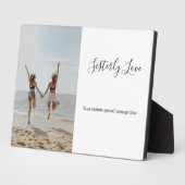 Sisters Best Friends Photo Gift Elegant Script Fotoplaat (Zijkant)