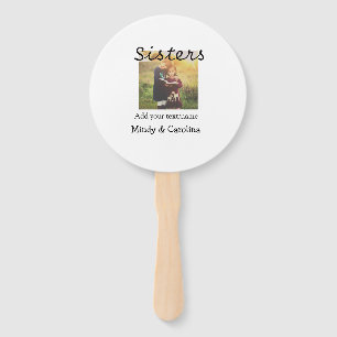 Sisters besties BFF voeg foto naam familie toe Handwaaier