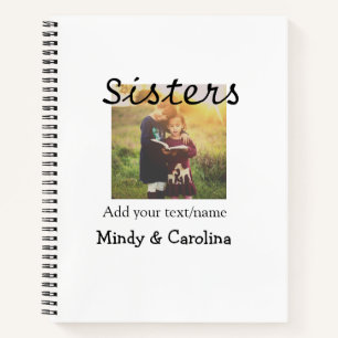 Sisters besties BFF voeg foto naam familie toe Notitieboek
