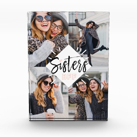 Sisters BFF | Best Friends Forever Photo Collage Fotoblokken (Voorkant)