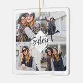 Sisters BFF | Best Friends Forever Photo Collage Keramisch Ornament (Links)