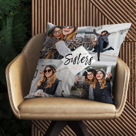 Sisters BFF | Best Friends Forever Photo Collage Kussen