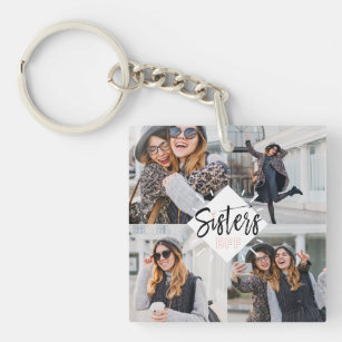 Sisters BFF   Best Friends Forever Photo Collage Sleutelhanger