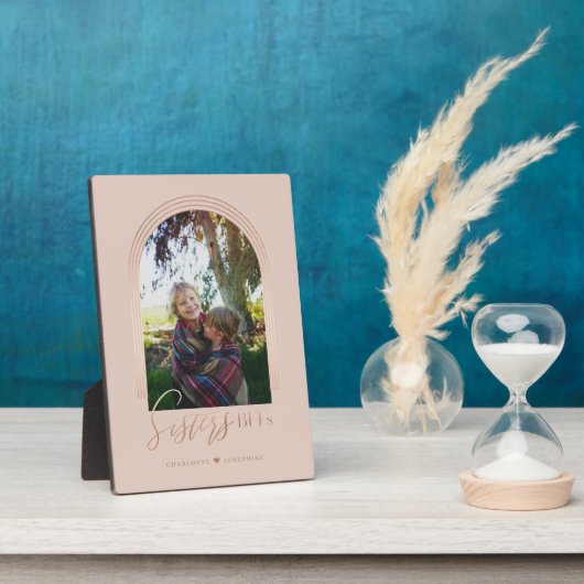 Sisters BFFs Elegant Arch Lijst Foto Keepomwille Fotoplaat (Zijkant)