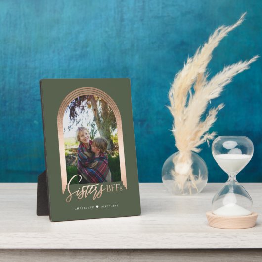 Sisters BFFs Elegant Arch Lijst Foto Keepomwille Fotoplaat (Zijkant)