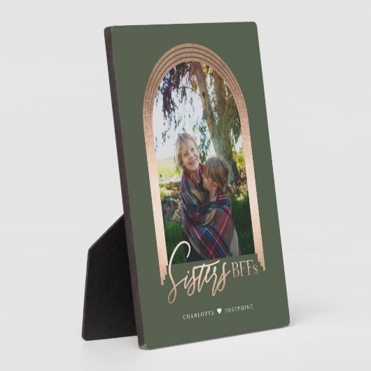 Sisters BFFs Elegant Arch Lijst Foto Keepomwille Fotoplaat (Zijkant)