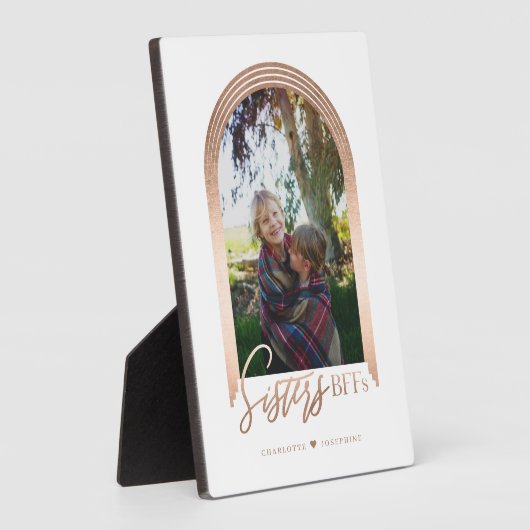 Sisters BFFs Elegant Arch Lijst Foto Keepomwille Fotoplaat (Zijkant)