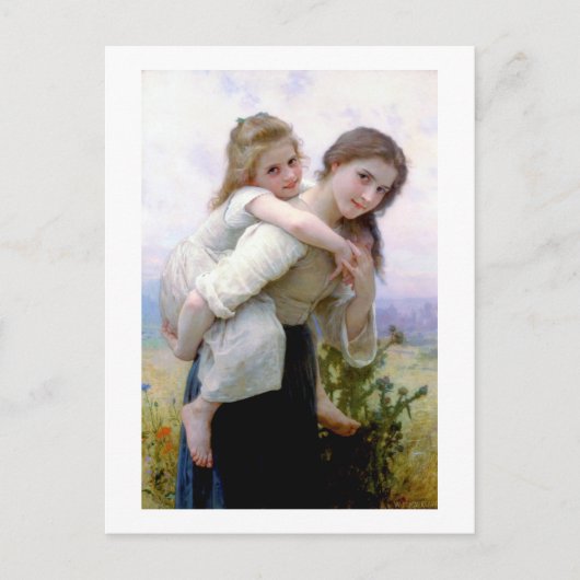 Sisters, Bouguereau Briefkaart (Voorkant)