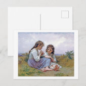 Sisters, Bouguereau Briefkaart (Voorkant / Achterkant)