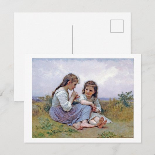 Sisters, Bouguereau Briefkaart (Voorkant / Achterkant)