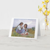 Sisters, Bouguereau Kaart (Gele Bloem)