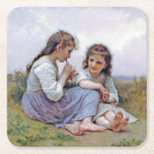 Sisters, Bouguereau Kartonnen Onderzetters (Voorkant)