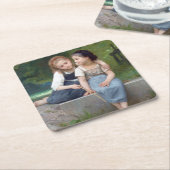 Sisters, Bouguereau Kartonnen Onderzetters (Schuin)