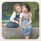 Sisters, Bouguereau Kartonnen Onderzetters (Voorkant)