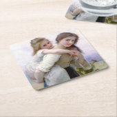 Sisters, Bouguereau Kartonnen Onderzetters (Schuin)