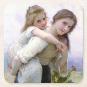 Sisters, Bouguereau Kartonnen Onderzetters (Voorkant)