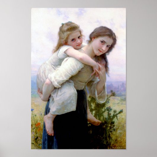 Sisters, Bouguereau Poster (Voorkant)