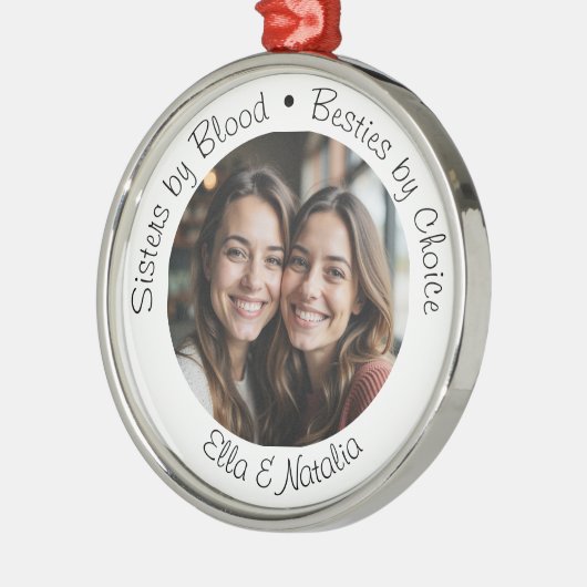 Sisters by Blood Besties beroemd gemaakt door Choi Metalen Ornament (Links)