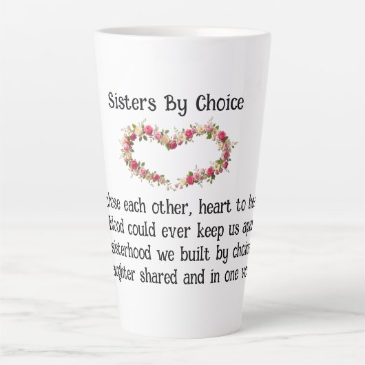 Sisters By Choice Beste Vrienden Koffie/Latte Mok (Voorkant)