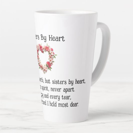 Sisters By Heart Beste Vrienden Koffie/Latte Mok (Rechterhoek)