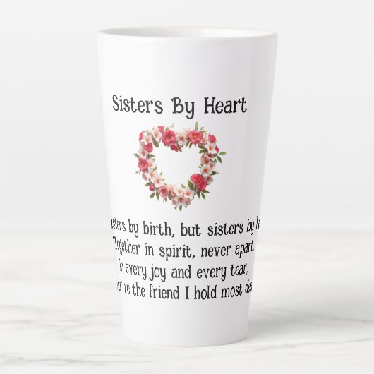 Sisters By Heart Beste Vrienden Koffie/Latte Mok (Voorkant)