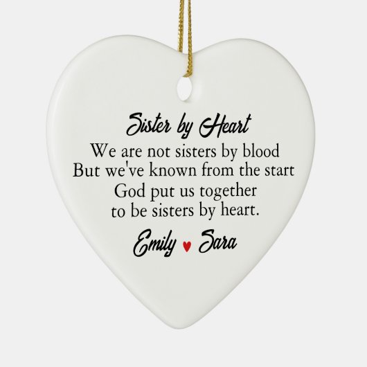 Sisters by Heart Ornament, Soul Sisters Ornament (Rechts)