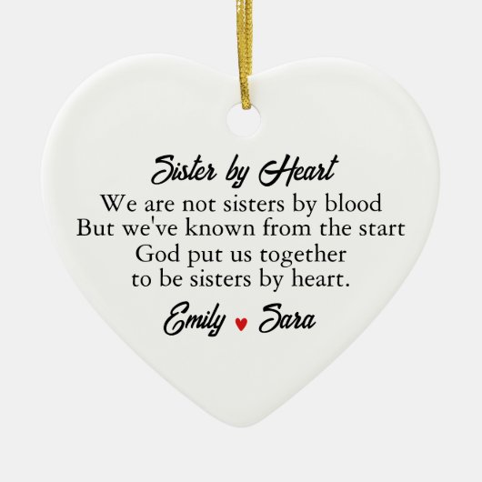 Sisters by Heart Ornament, Soul Sisters Ornament (Voorkant)