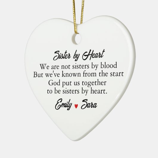 Sisters by Heart Ornament, Soul Sisters Ornament (Links)