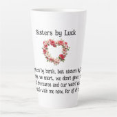 Sisters By Luck Beste Vrienden Koffie/Latte Mok (Voorkant)