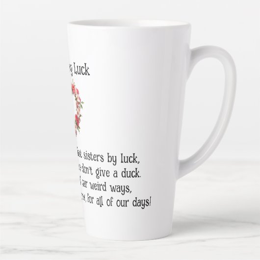 Sisters By Luck Beste Vrienden Koffie/Latte Mok (Rechts)