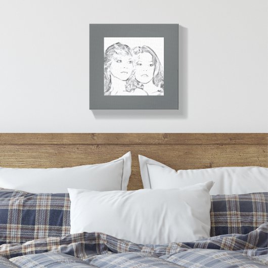 "Sister's" Collectie Custom Wall Art Canvas Afdruk (Insitu (Slaapkamer))