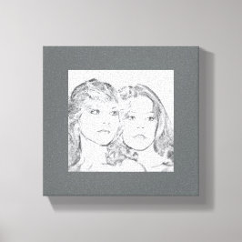 "Sister's" Collectie Custom Wall Art Canvas Afdruk