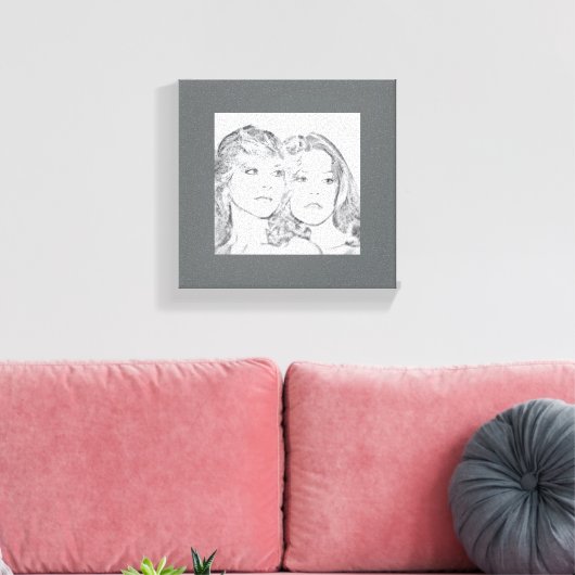 "Sister's" Collectie Custom Wall Art Canvas Afdruk (Insitu (Woonkamer))