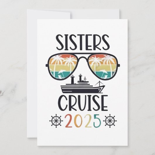 Sisters Cruise 2025 Familie Matching Trip Bedankkaart (Voorkant)
