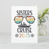 Sisters Cruise 2025 Familie Matching Trip Bedankkaart (Staand voorkant)