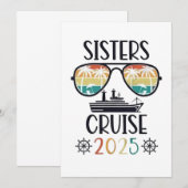 Sisters Cruise 2025 Familie Matching Trip Bedankkaart (Voorkant / Achterkant)