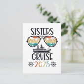 Sisters Cruise 2025 Familie Matching Trip Briefkaart (Staand voorkant)