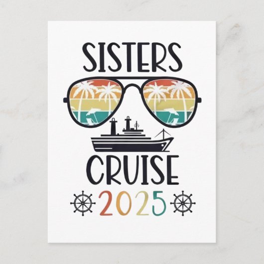 Sisters Cruise 2025 Familie Matching Trip Briefkaart (Voorkant)