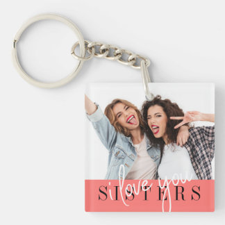 Sisters Custom Photo Magnet Sleutelhanger