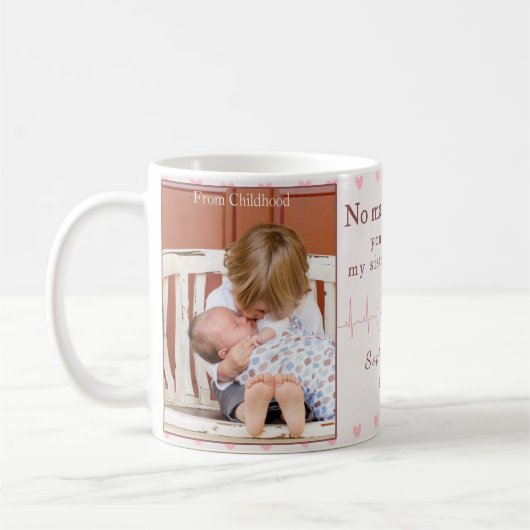 Sisters Custom Photo Mug – Personalized Gift Koffiemok (Links)