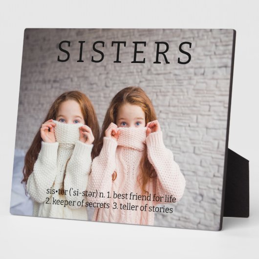 Sisters Dictionary Definitie Fun Fotoplaat (Zijkant)