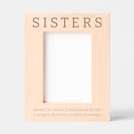 Sisters Dictionary Definitie Fun Gegraveerde Lijstjes (Voorkant)